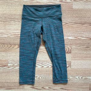 Lululemon Wunder Under Crop Wee Are From Space Green 8